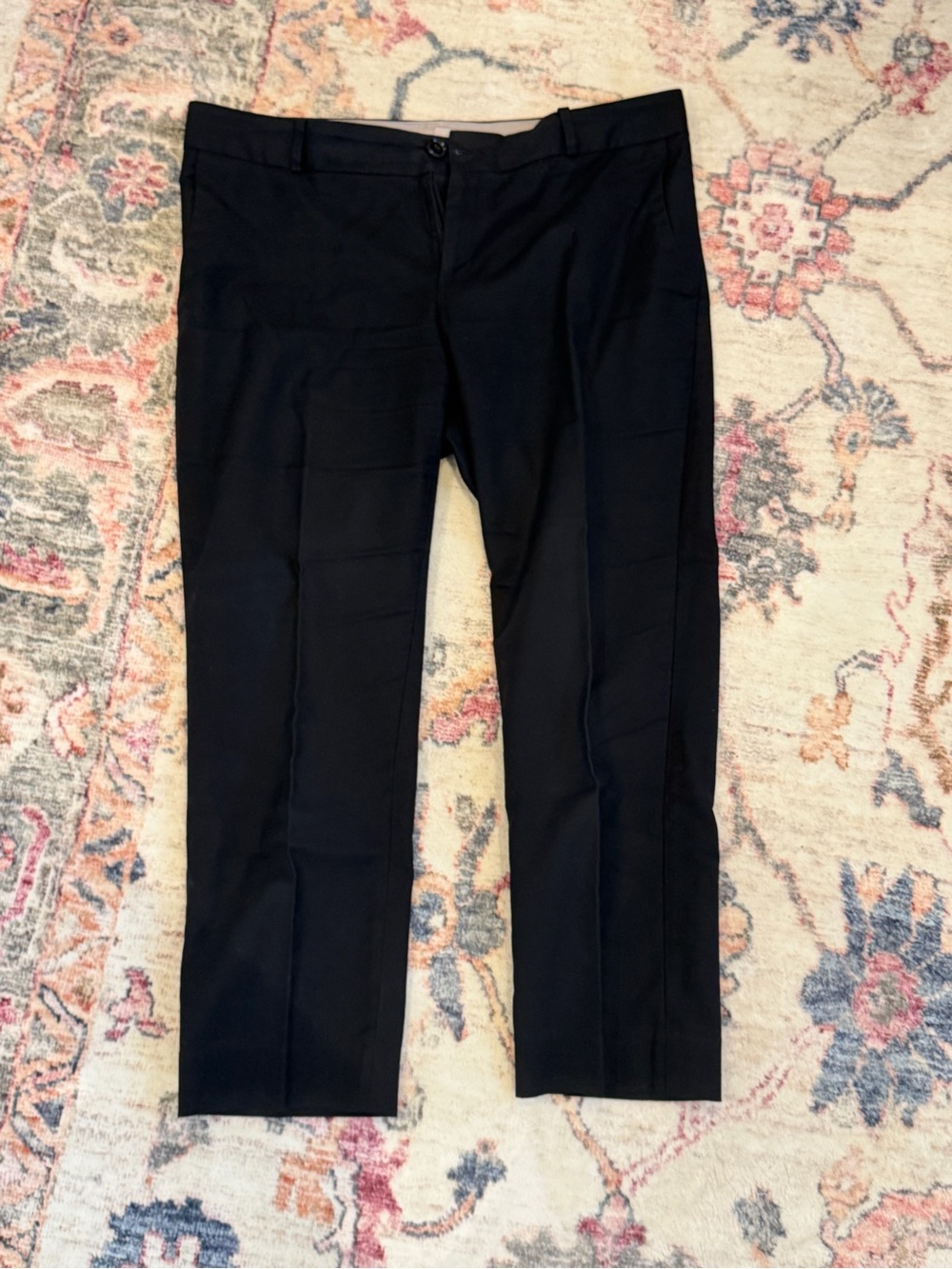 Banana Republic Men's Black Dress Pants - Tailored Flat Front